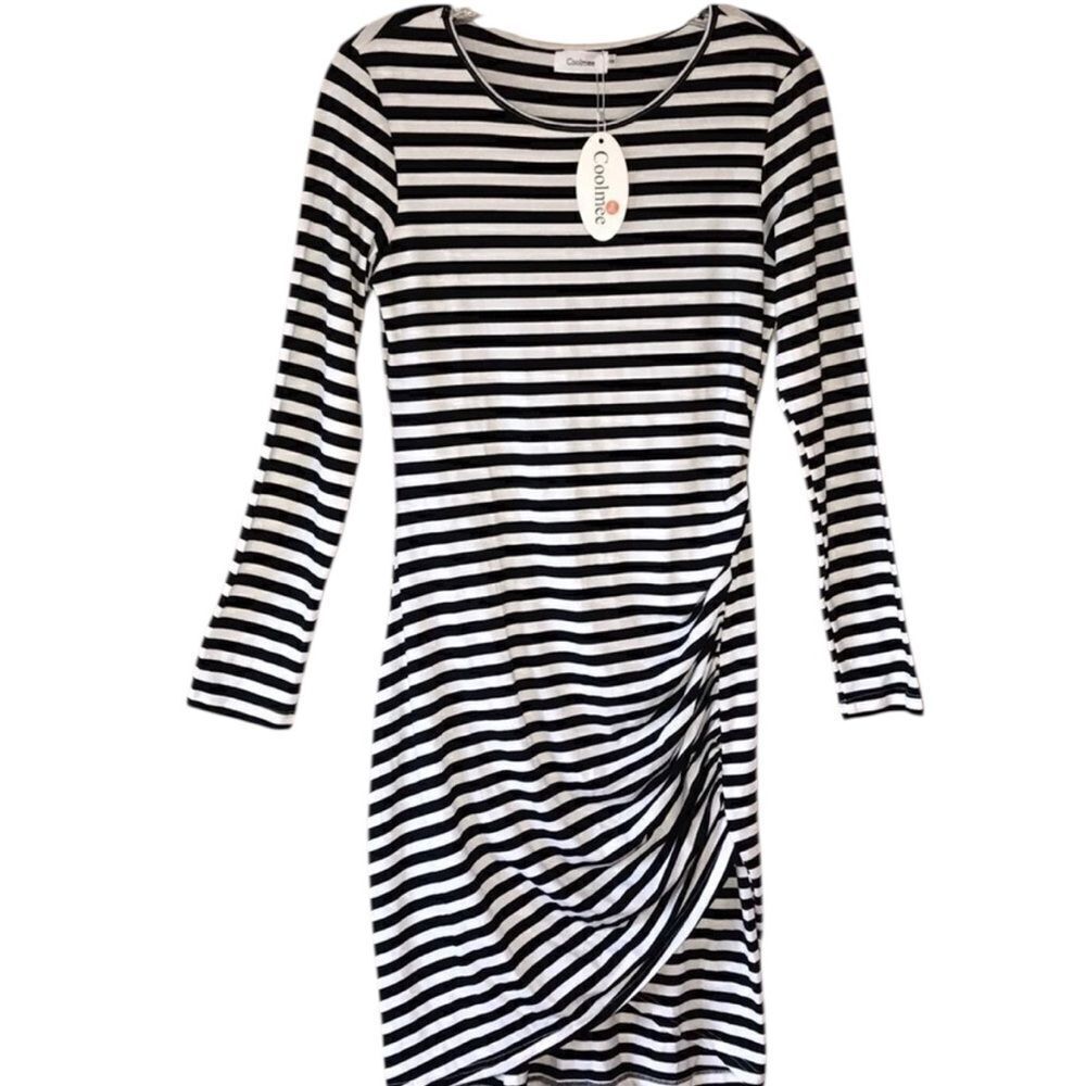 NEW Coolmee Black And White Dress